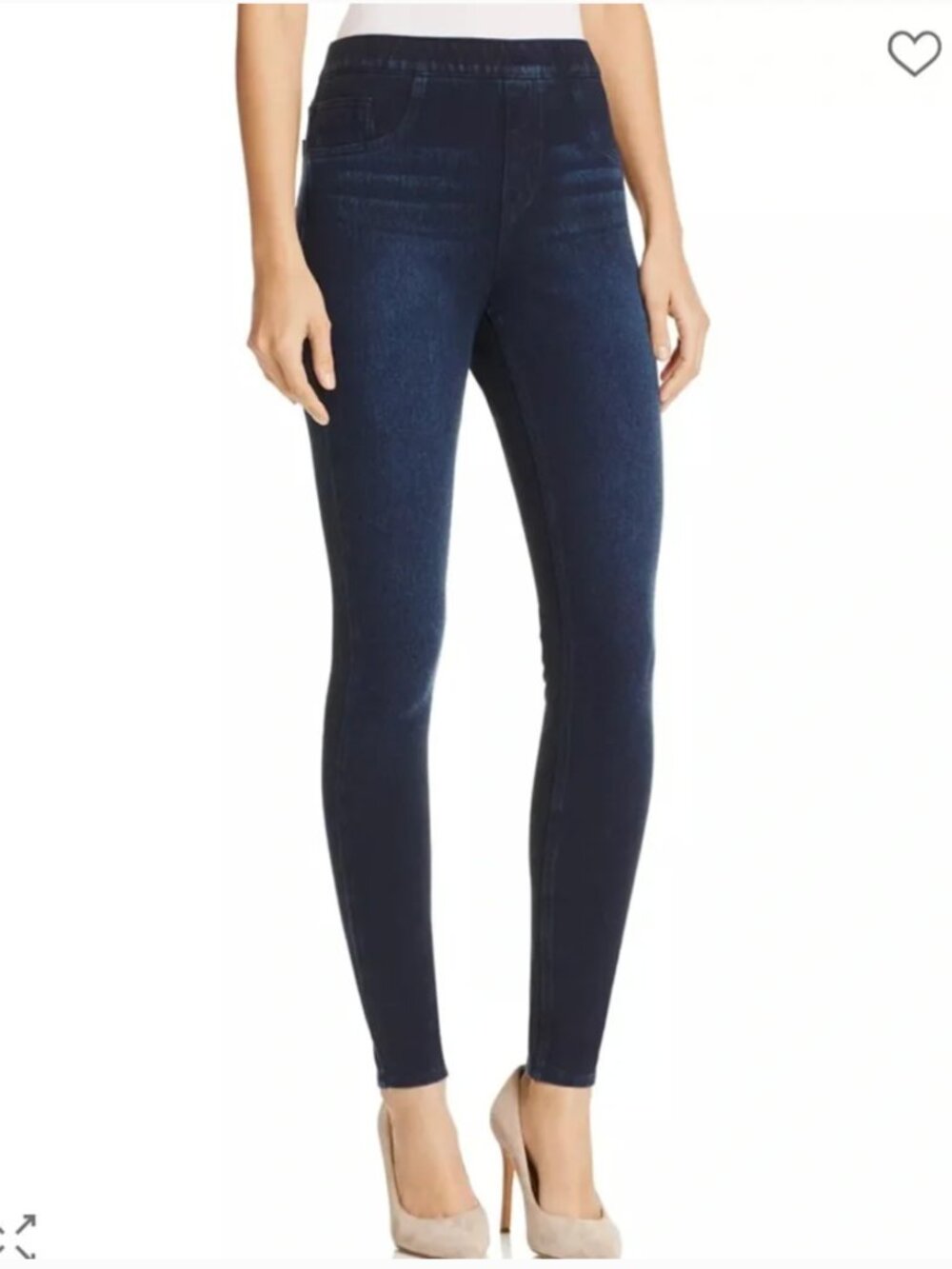Spanx Dark Wash Mid Rise Smoothing Leggings Size Medium
